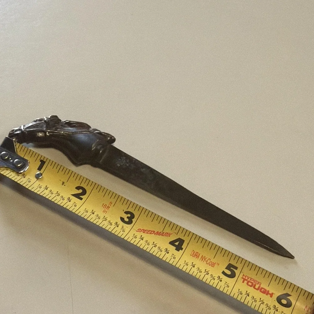 Vintage Horse Equestrian Letter Opener Cast Metal Latonia Race Newport KY USA